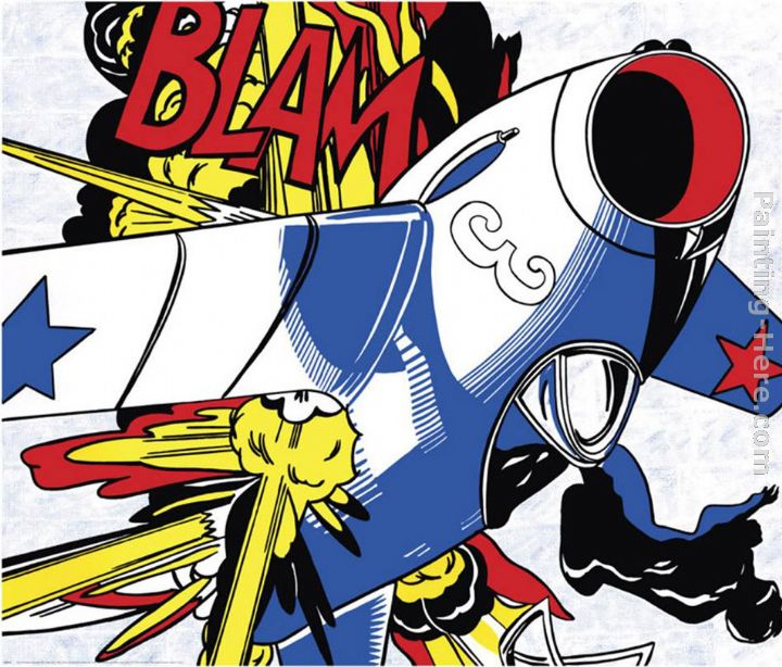 Blam bright painting - Roy Lichtenstein Blam bright art painting